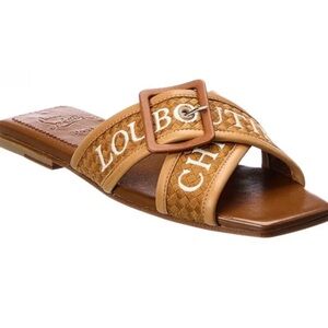 Christian Louboutin Brown Slide Sandals
